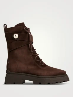Noemi Suede Combat Boots