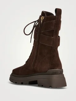 Noemi Suede Combat Boots