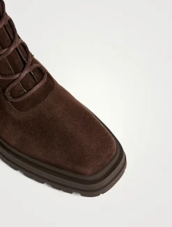 Noemi Suede Combat Boots