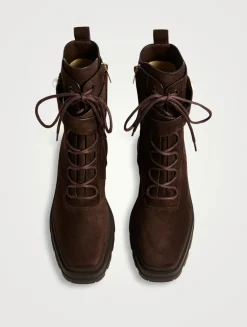 Noemi Suede Combat Boots