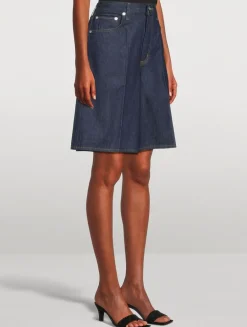 Nolan Wide-Leg Denim Shorts