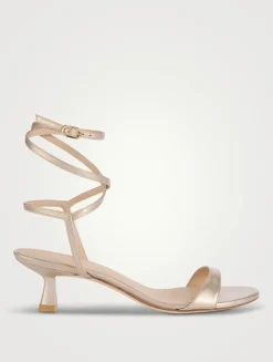 Nudist Wrap Metallic Leather Sandals