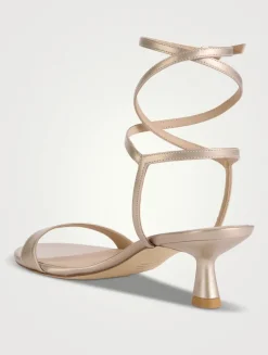 Nudist Wrap Metallic Leather Sandals