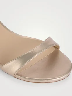 Nudist Wrap Metallic Leather Sandals