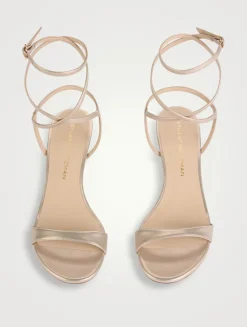 Nudist Wrap Metallic Leather Sandals