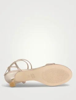Nudist Wrap Metallic Leather Sandals