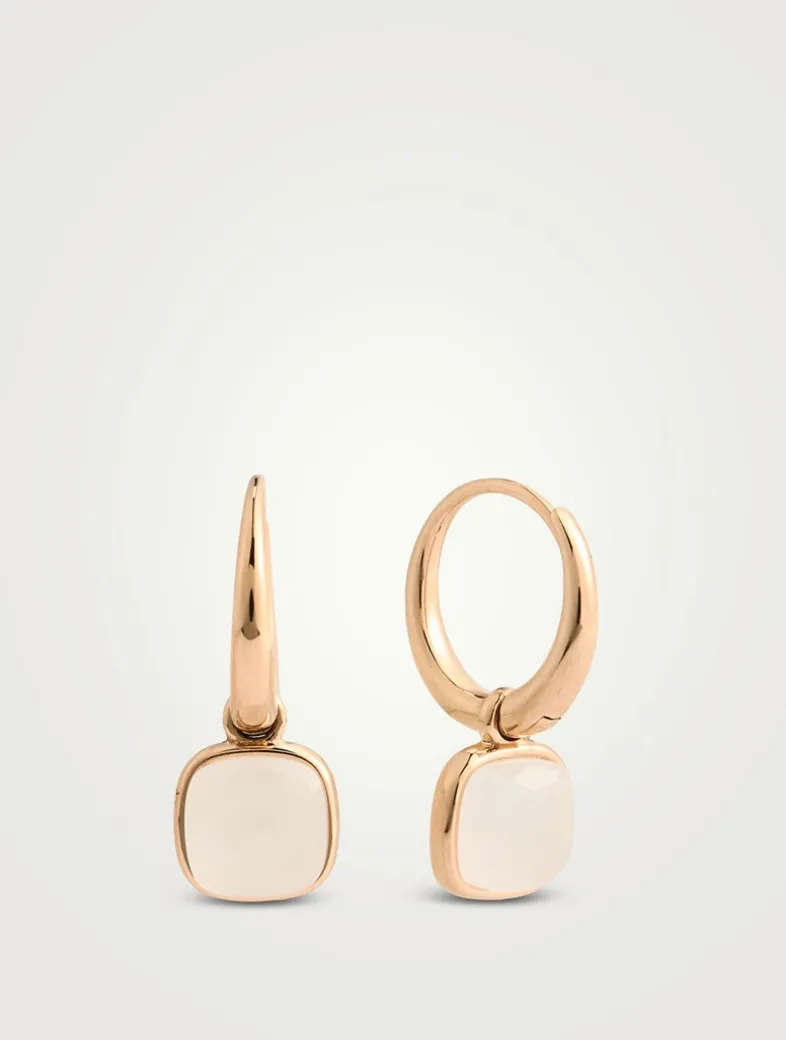Nudo Mini 18K Gold Earrings With Milky Quartz