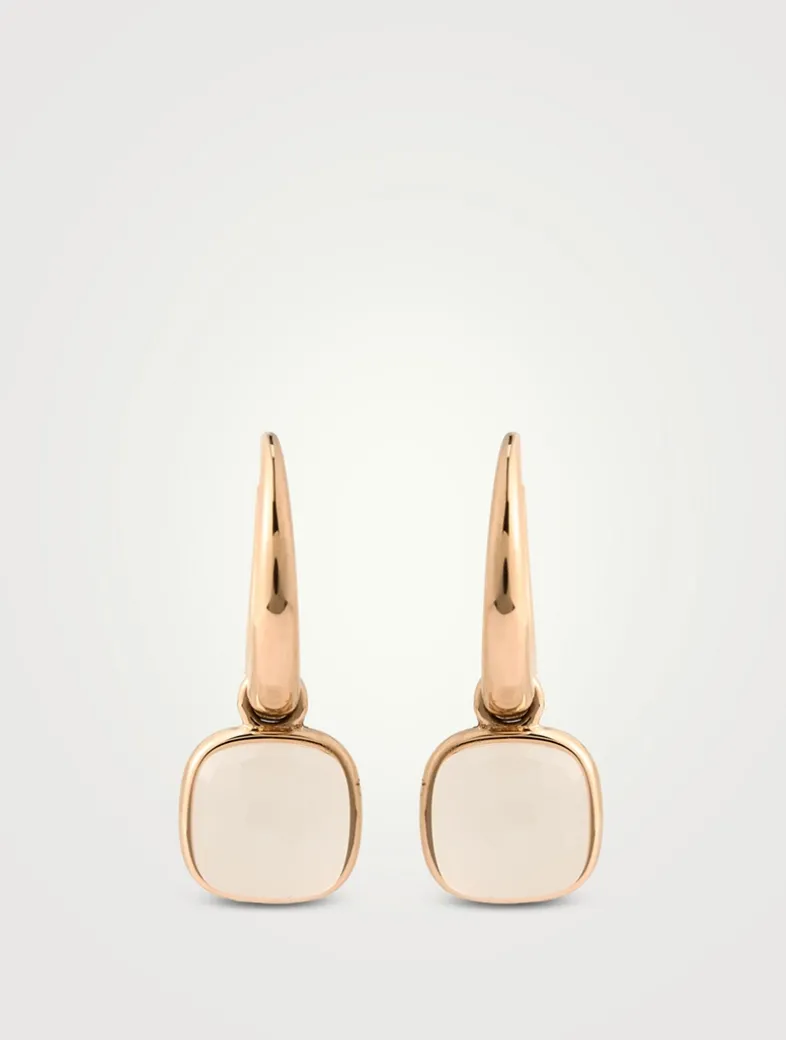 Nudo Mini 18K Gold Earrings With Milky Quartz