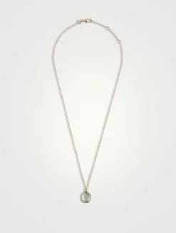 Nudo Pendant Necklace With Prasiolite And Diamonds