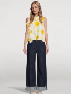 Nya Printed Silk Blouse