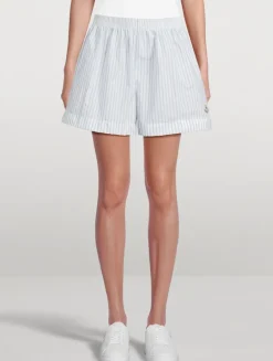 Nylon Shorts In Striped Print