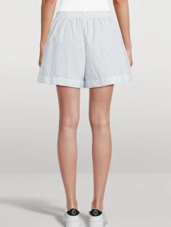 Nylon Shorts In Striped Print