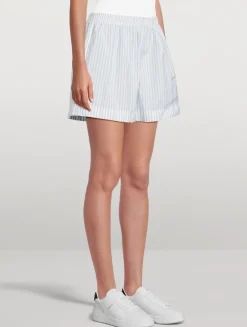 Nylon Shorts In Striped Print