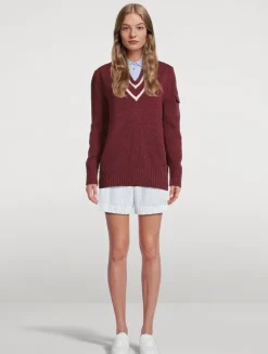 Nylon Shorts In Striped Print