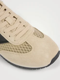 Oasis Mesh And Suede Sneakers