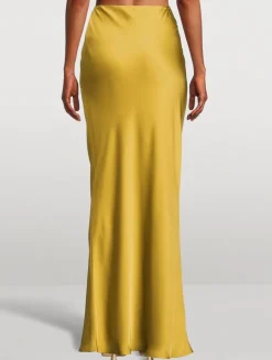 Obie Bias Satin Slip Skirt