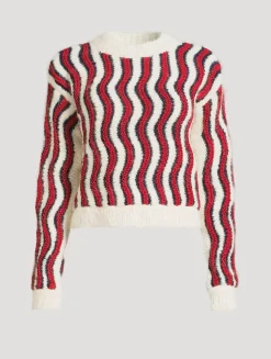 Olas Cropped Wave Sweater