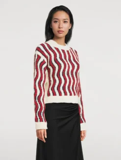 Olas Cropped Wave Sweater