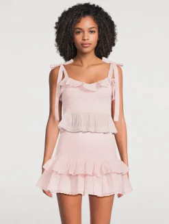 Ollyn Smocked Mini Skirt