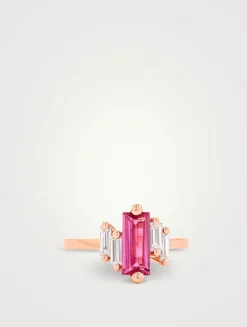 One Of A Kind 18K Rose Gold Pink Sapphire Ring