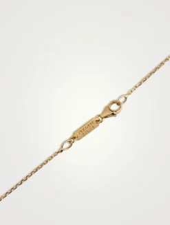 One-Of-A-Kind 14K Gold Round Emerald And Diamond Flower Pendant Necklace