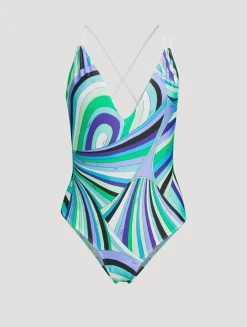 One-Piece Swimsuit In Iride Print