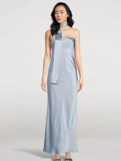 Oren Strapless Silk Gown