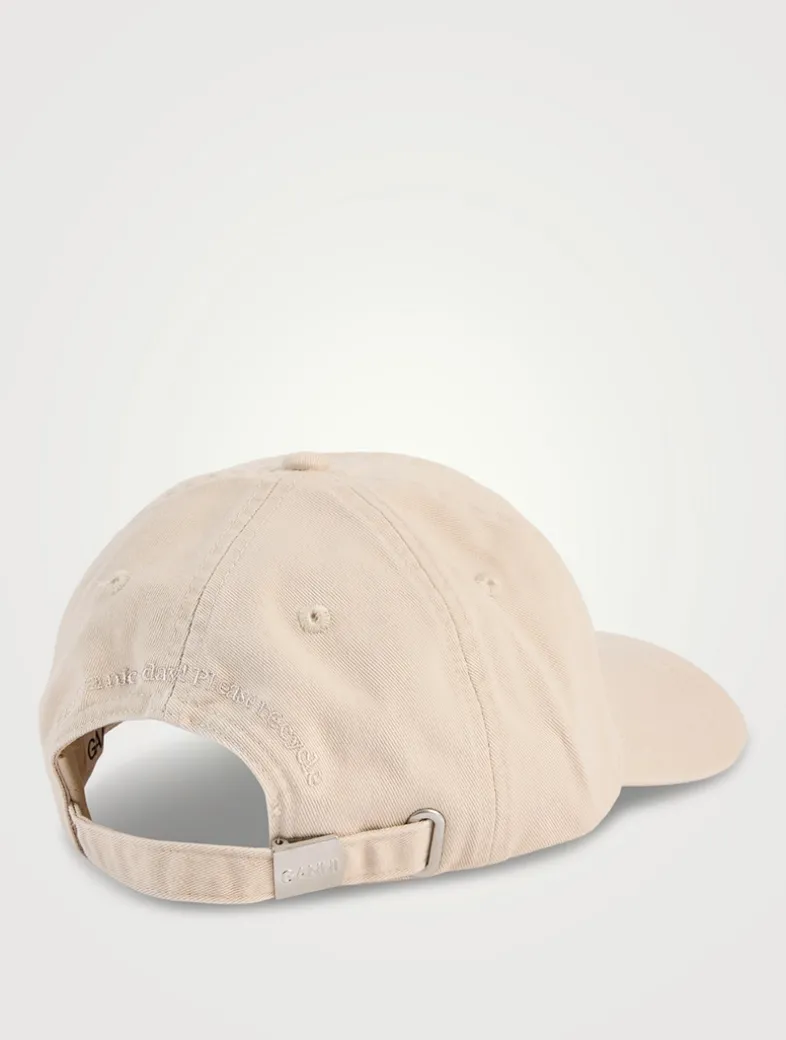 Organic Cotton Baseball Cap With Logo