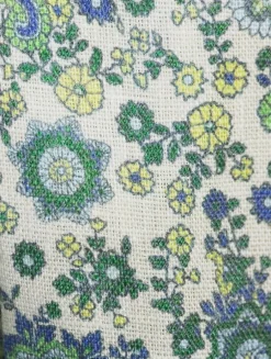 Ottie Belted Linen Shorts In Paisley Print