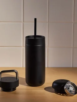 16-Ounce Carter 3-in-1 Lid System Matte Black Move, Carry, Cold Lid + Straw