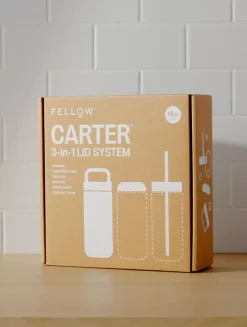 16-Ounce Carter 3-in-1 Lid System Matte Black Move, Carry, Cold Lid + Straw