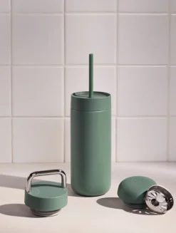 16-Ounce Carter 3-in-1 Lid System Matte Black Move, Carry, Cold Lid + Straw