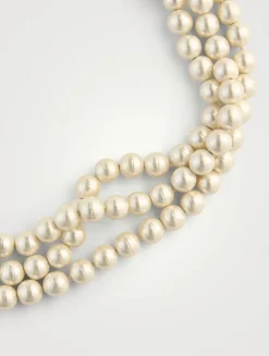Ovalette Crystal Pearl Necklace