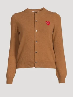 Overlapping Hearts Wool Cardigan