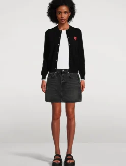 Overlapping Hearts Wool Cardigan