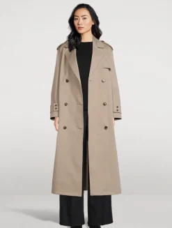 Oversized Cotton Gabardine Trench Coat