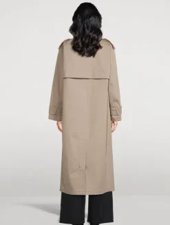 Oversized Cotton Gabardine Trench Coat