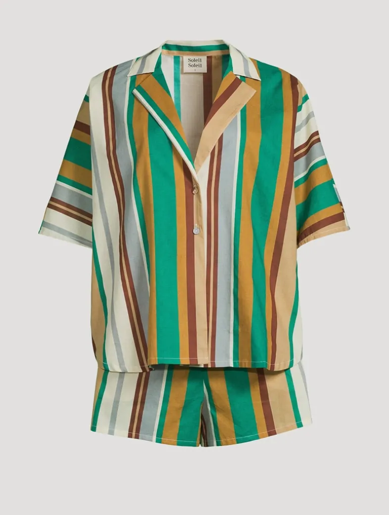 Overswim Printed Shirt And Shorts Set