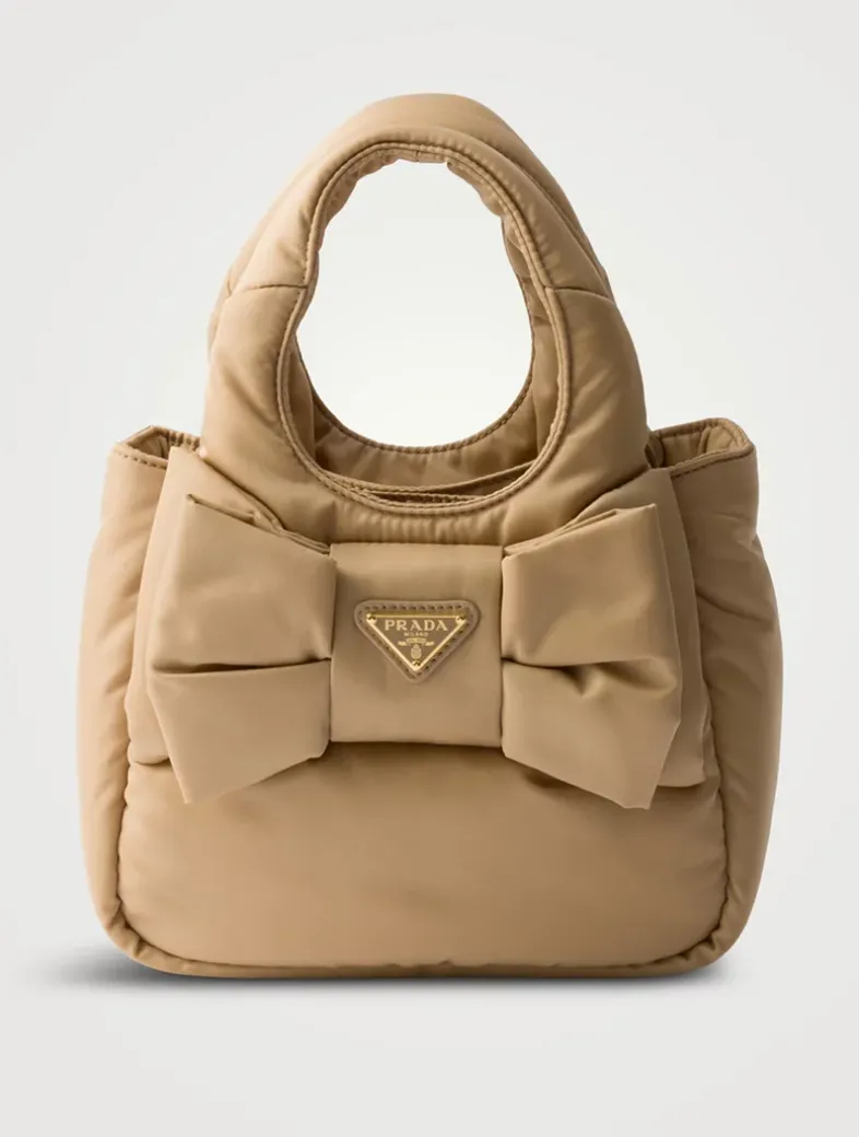 Padded Re-nylon Mini-bag With Bow