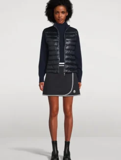 Padded Wool Down Cardigan