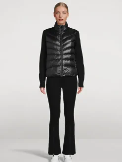 Padded Wool Down Cardigan