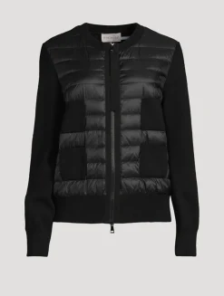 Padded Wool Down Cardigan