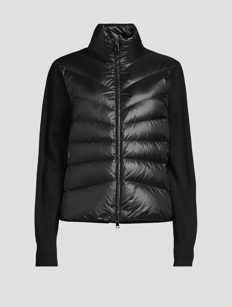 Padded Wool Down Cardigan