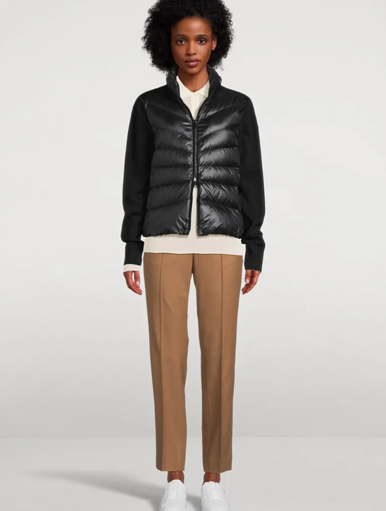 Padded Wool Down Cardigan