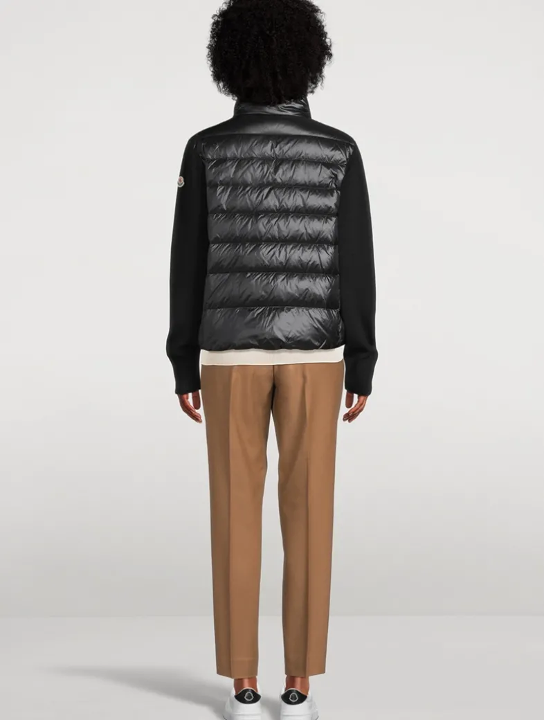 Padded Wool Down Cardigan