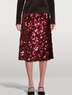 Paillette Midi Skirt