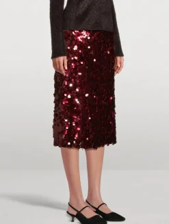 Paillette Midi Skirt