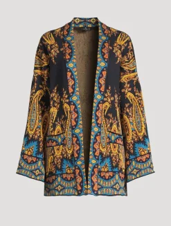 Paisley Jacquard Cardigan