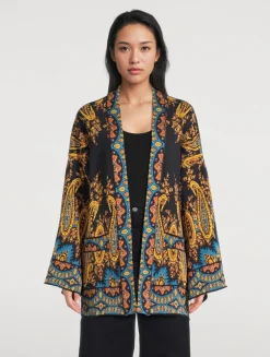 Paisley Jacquard Cardigan