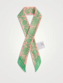 Paislina Silk Skinny Scarf